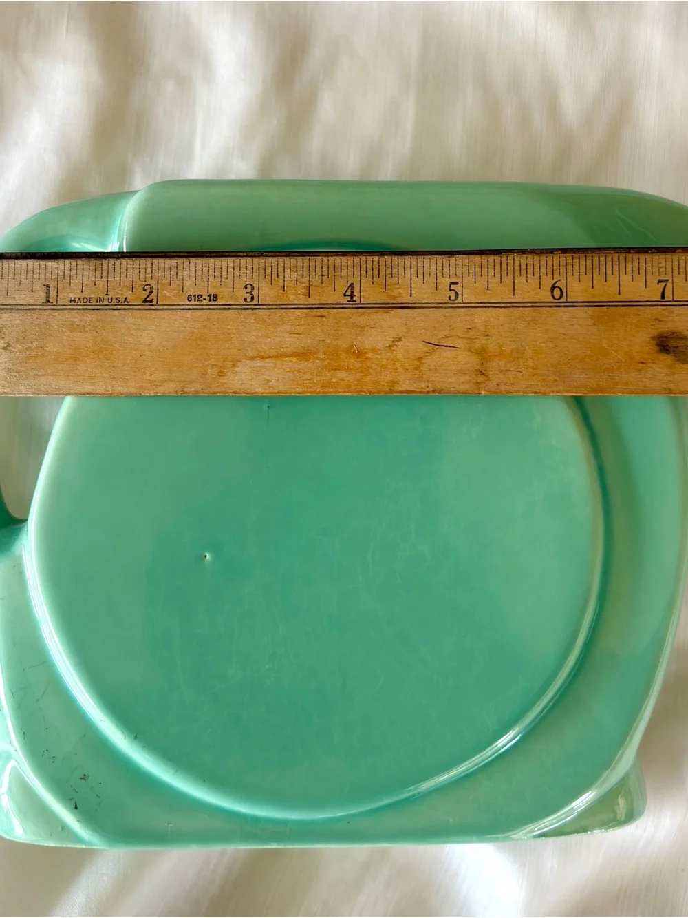 Vintage Pottery Art Deco Ceramic Water Pitcher - 1950s Mint Seafoam